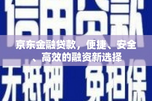 路环岛京东金融贷款，便捷、安全、高效的融资新选择